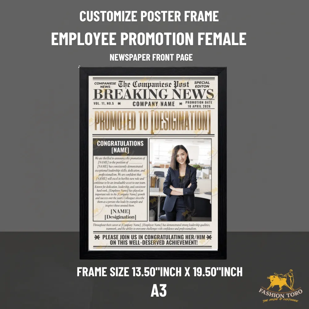 Promotion Manager Female Customize Poster Frame