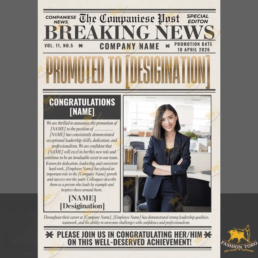 Promotion Manager Female Customize Poster Frame