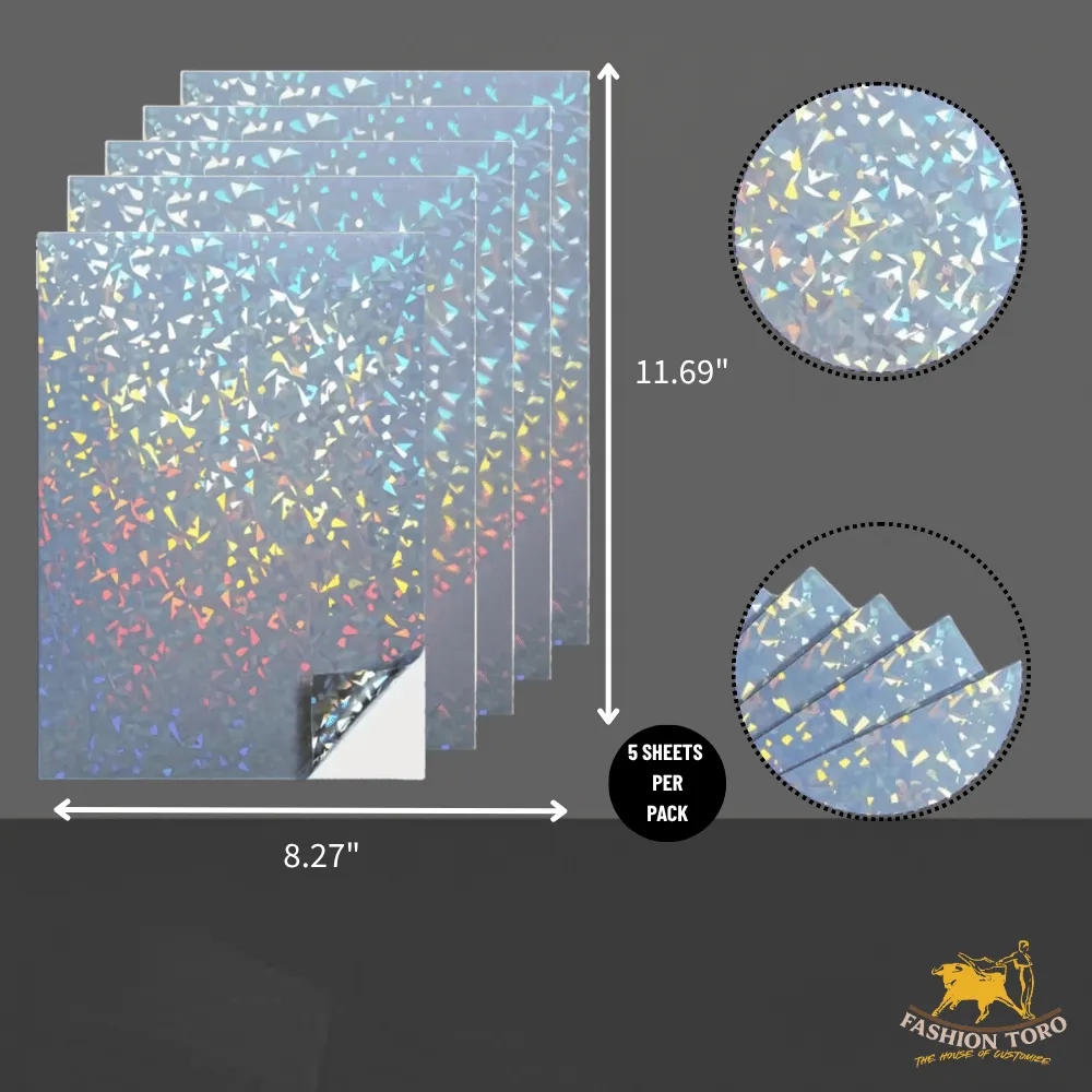 Holographic Diamond Broken Glass Pattern
