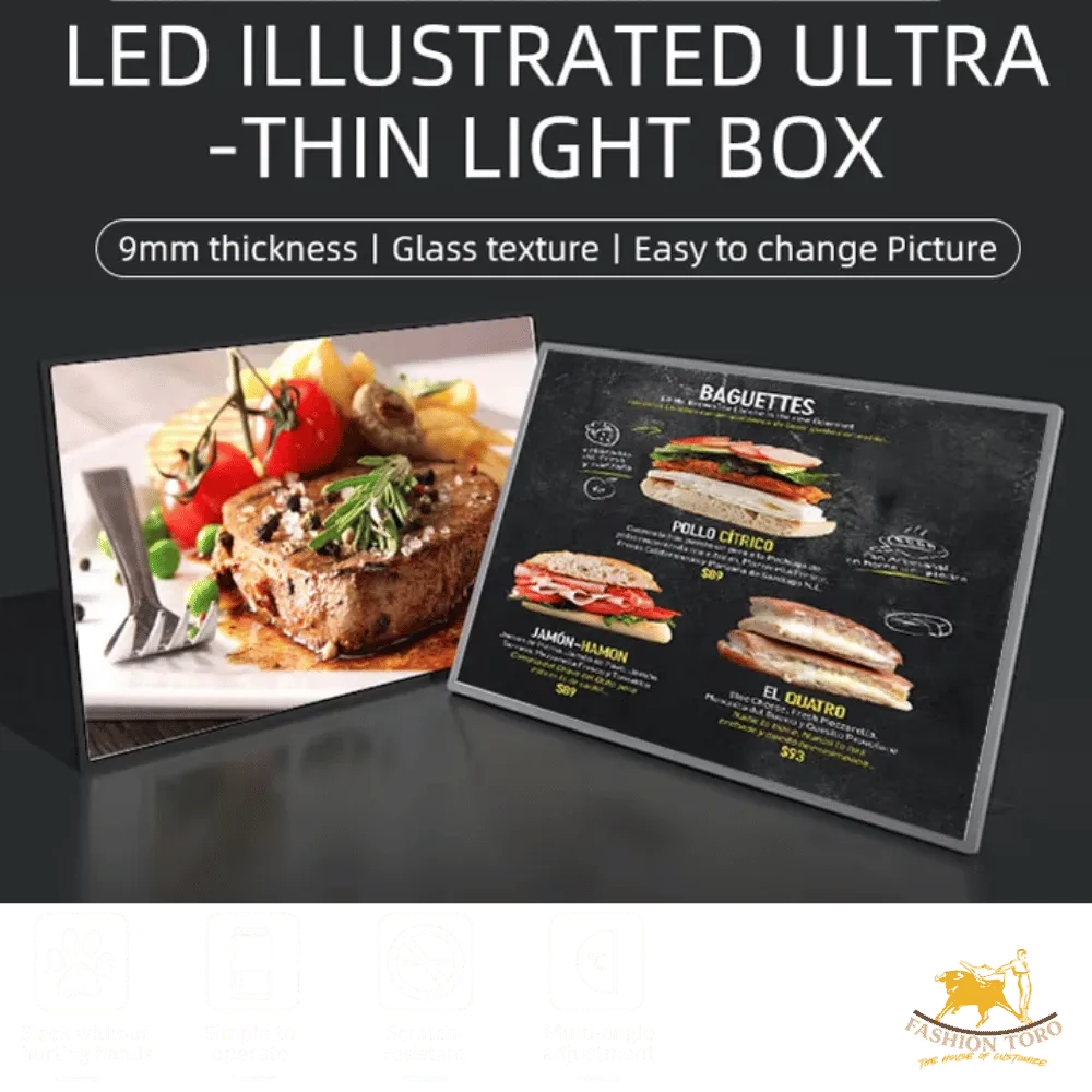 LED Lightbox illustrated Poster Frames (Wall & Table Mounted)