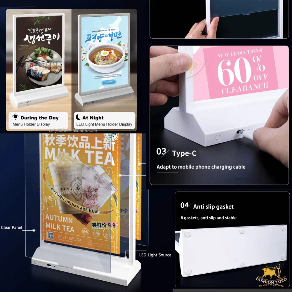 Rechargeable Countertop LED Displays