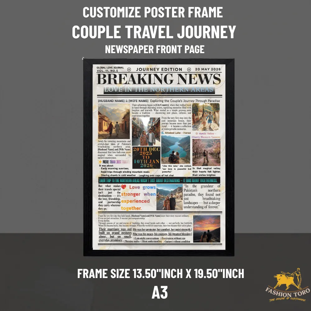 Couple Journey Customize Poster Frame