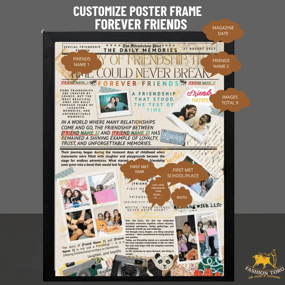 Forver Friends  Customize Poster Frame